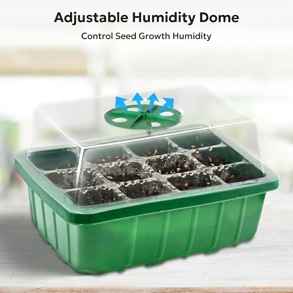 Humidity Dome Kit - Elevated Seedling Starter Trays Kits with