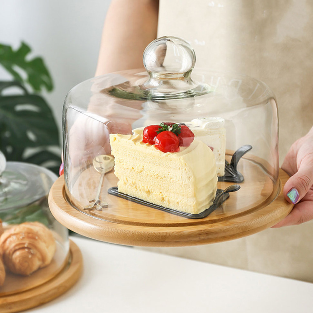 Plastic Dome Clear - 18Cm Clear Glass Dessert Dome Cover