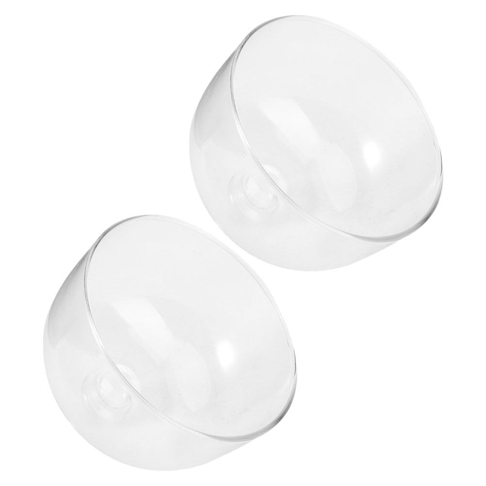 2Pcs Clear Glass Round Cake Co - Plastic Dome Clear recension och pris