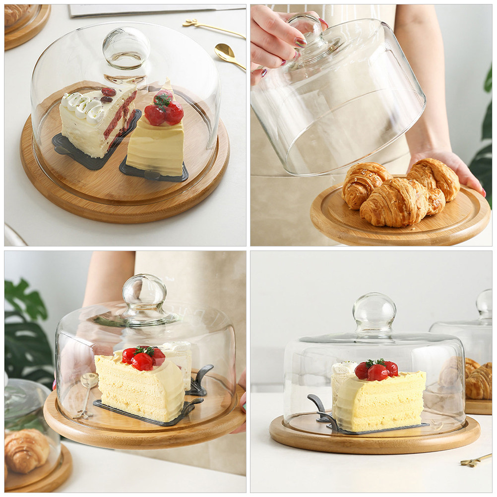 18Cm Clear Glass Dessert Dome  - Plastic Dome Clear recension och pris