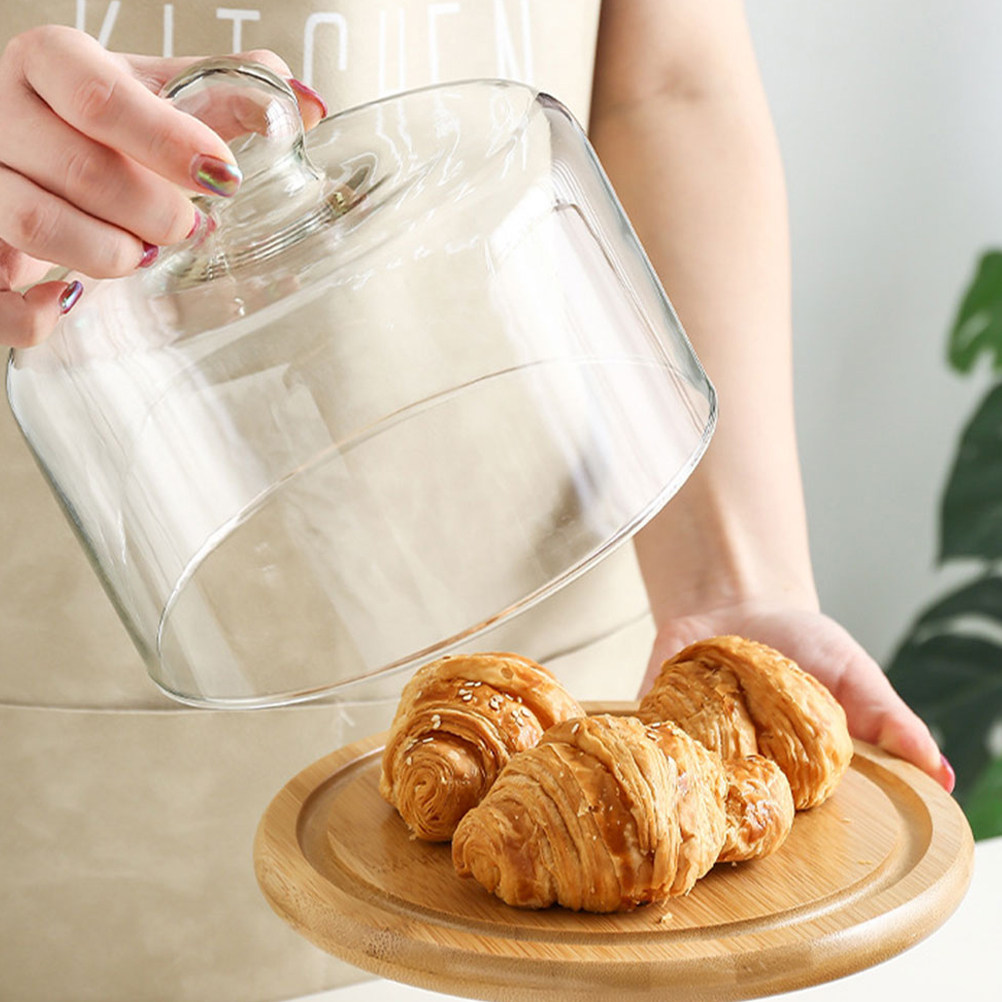 18Cm Clear Glass Dessert Dome  - Plastic Dome Clear recension och pris
